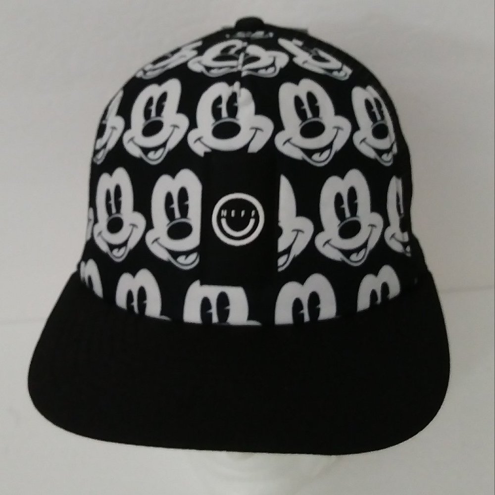 Disney Neff Black White Mickey Mouse Faces Hat